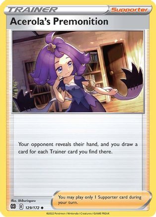 Acerola's Premonition (129/172) - SBS  - Uncommon - Reverse Holofoil