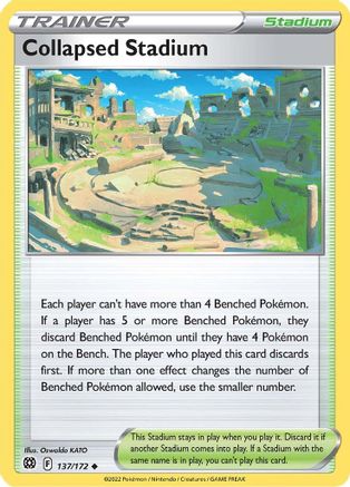 Collapsed Stadium (137/172) - SBS  - Uncommon - Reverse Holofoil
