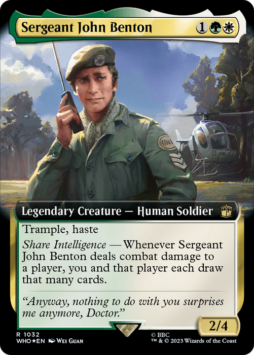 Sergeant John Benton (WHO-1032) - rare: (Extended Art) - Foil