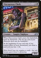 Discourtesy Clerk (UNF-070) - uncommon - Foil