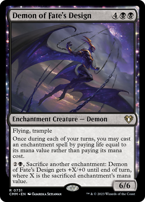 Demon of Fate's Design (CMM-731) - rare: (enchantment)