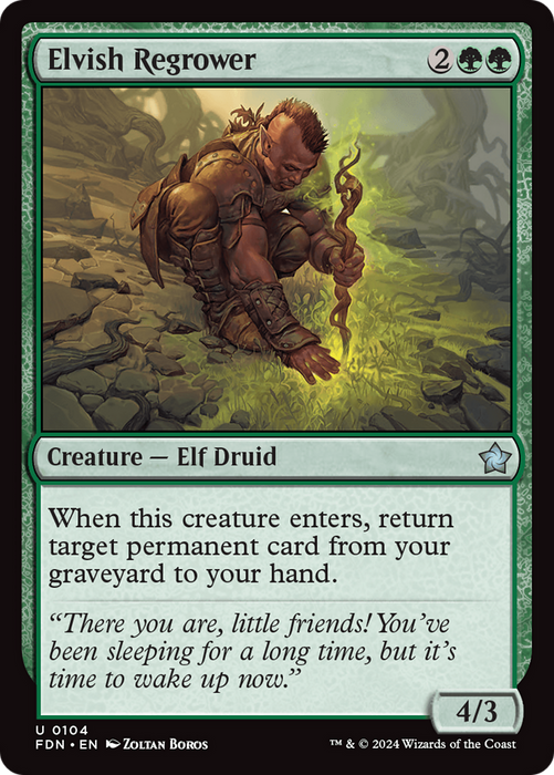 Elvish Regrower (FDN-104) - uncommon