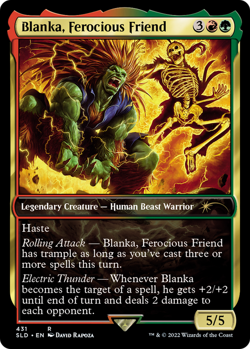 The Howling Abomination (SLD-431) - rare / Blanka, Ferocious Friend - Foil