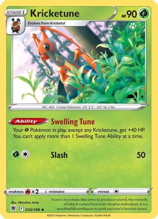 Kricketune (010/189) - SAR  - Uncommon - Reverse Holofoil