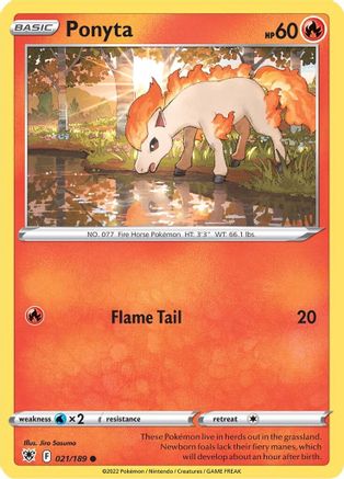 Ponyta (021/189) - SAR  - Common - Reverse Holofoil