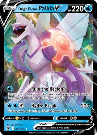 Origin Forme Palkia V (039/189) - SAR  - Ultra Rare - Holofoil