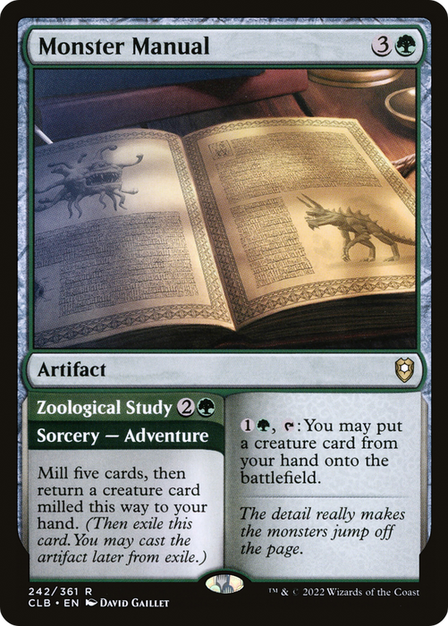 Monster Manual // Zoological Study (CLB-242) - rare - Foil