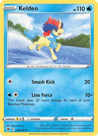 Keldeo (045/189) - SAR  - Holo Rare - Reverse Holofoil