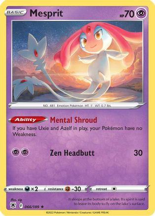 Mesprit (066/189) - SAR  - Holo Rare - Holofoil