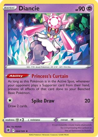Diancie (068/189) - SAR  - Holo Rare - Holofoil