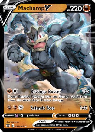 Machamp V (072/189) - SAR  - Ultra Rare - Holofoil