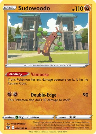 Sudowoodo (074/189) - SAR  - Common - Reverse Holofoil