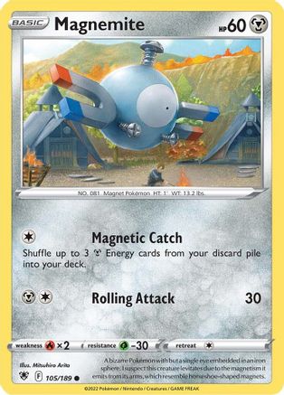 Magnemite (105/189) - SAR  - Common - Reverse Holofoil