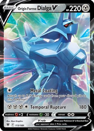 Origin Forme Dialga V (113/189) - SAR  - Ultra Rare - Holofoil