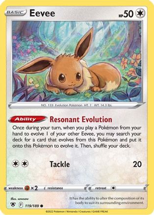 Eevee (119/189) - SAR  - Common - Reverse Holofoil