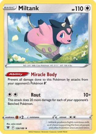 Miltank (126/189) - SAR  - Holo Rare - Holofoil