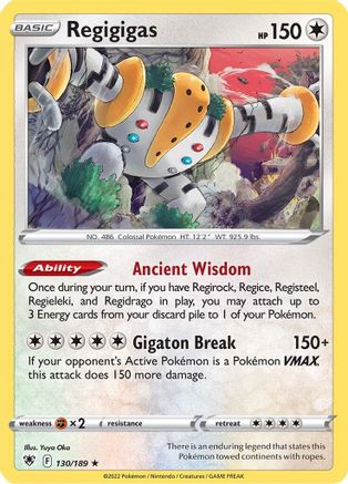 Regigigas (130/189) - SAR  - Holo Rare - Holofoil