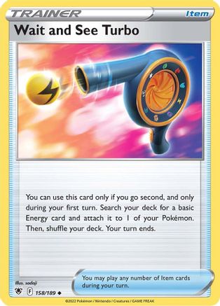 Wait and See Turbo (158/189) - SAR  - Uncommon - Reverse Holofoil