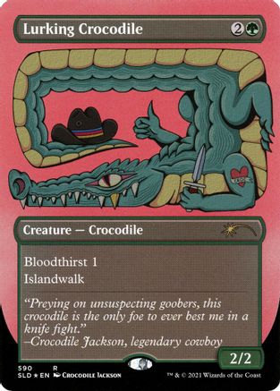 Lurking Crocodile (Foil Etched) (SLD-590) - rare - Foil