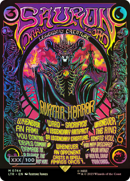 Sauron, the Dark Lord (LTR-744Z) - mythic (Borderless) - Foil