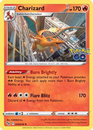 Charizard (010/078) - PG  - Holo Rare - Holofoil