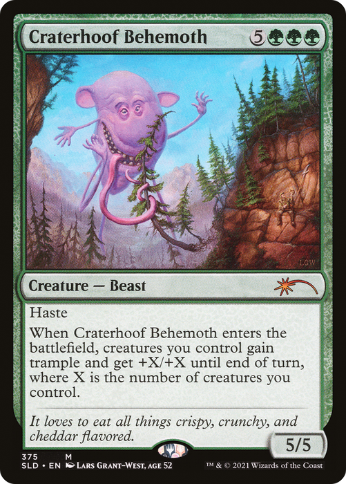 Craterhoof Behemoth (SLD-375) - mythic
