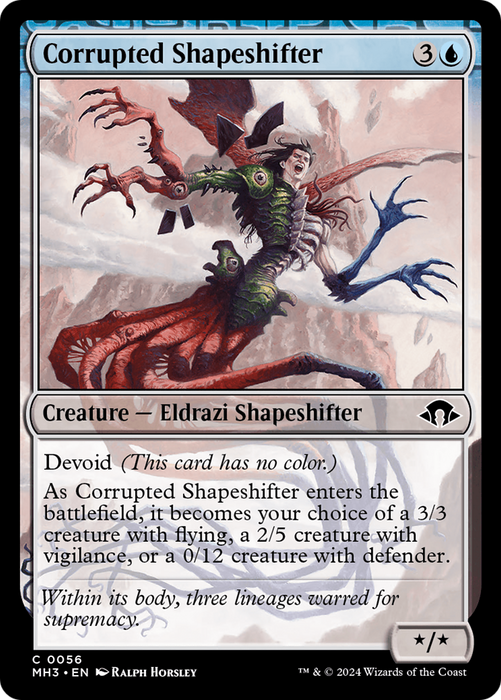 Corrupted Shapeshifter (MH3-056) - common: (devoid) - Foil