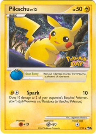 Pikachu (Pokemon Day Stamped) (009) - PS6  - Common