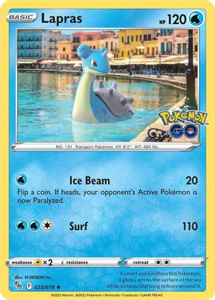 Lapras (023/078) - PG  - Holo Rare - Reverse Holofoil