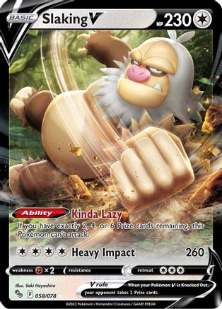 Slaking V (058/078) - PG  - Ultra Rare - Holofoil