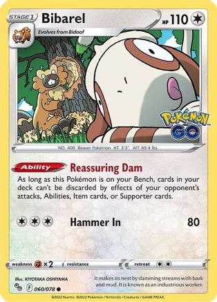 Bibarel (060/078) - PG  - Common - Reverse Holofoil