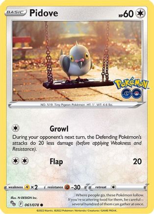 Pidove (061/078) - PG  - Common - Reverse Holofoil