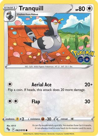 Tranquill (062/078) - PG  - Common - Reverse Holofoil