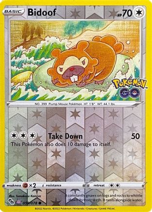 Bidoof (Peelable Ditto) (059/078) - PG  - Common - Reverse Holofoil