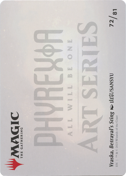 Vraska, Betrayal's Sting // Vraska, Betrayal's Sting (AONE-072) - common (Borderless) - Foil