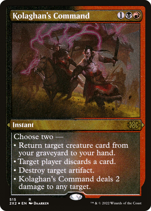 Kolaghan's Command (2X2-515) - rare - Etched Foil