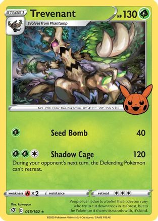 Trevenant (015/192) - TOTBB  - Promo - Holofoil