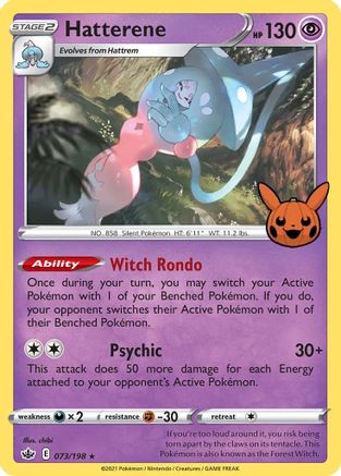 Hatterene (073/198) - TOTBB  - Promo - Holofoil