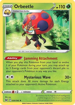 Orbeetle (020/196) - SLO  - Holo Rare - Holofoil