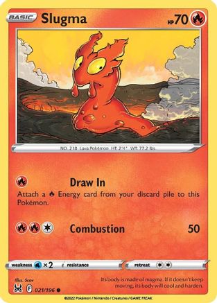 Slugma (021/196) - SLO  - Common - Reverse Holofoil