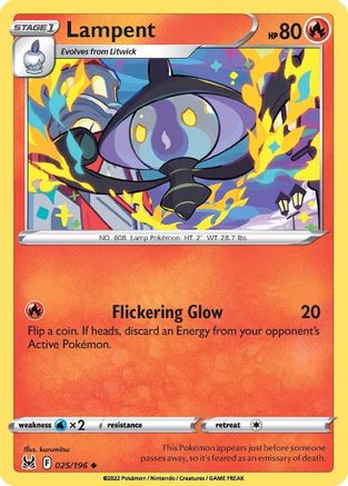 Lampent (025/196) - SLO  - Uncommon - Reverse Holofoil