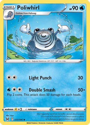 Poliwhirl (031/196) - SLO  - Uncommon - Reverse Holofoil