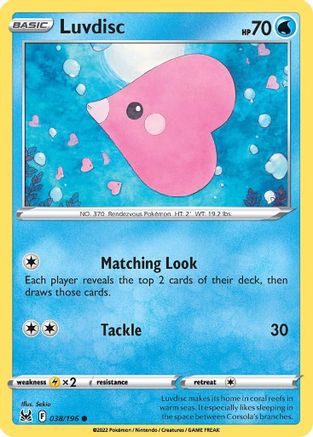 Luvdisc (038/196) - SLO  - Common - Reverse Holofoil