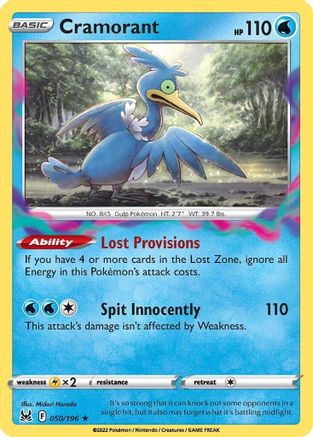 Cramorant (050/196) - SLO  - Rare - Reverse Holofoil