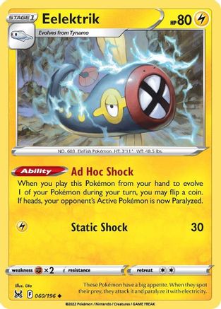 Eelektrik (060/196) - SLO  - Uncommon - Reverse Holofoil