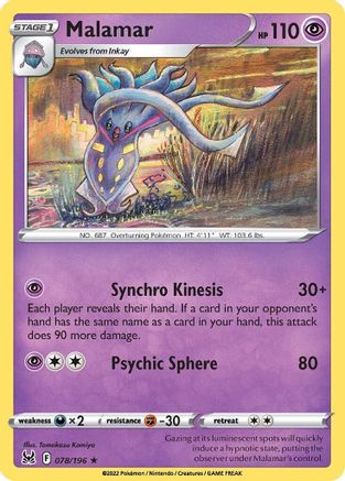 Malamar (078/196) - SLO  - Rare - Reverse Holofoil