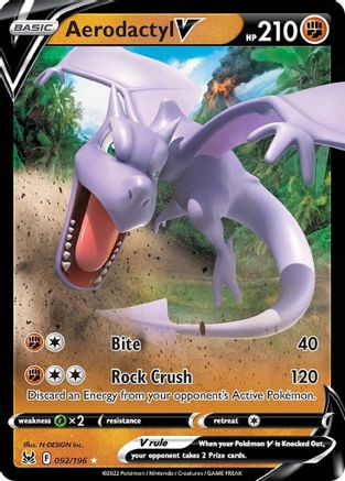 Aerodactyl V (092/196) - SLO  - Ultra Rare - Holofoil