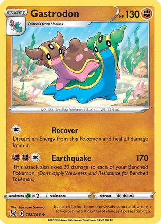 Gastrodon (102/196) - SLO  - Uncommon - Reverse Holofoil