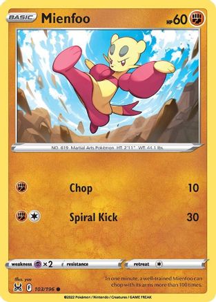 Mienfoo (103/196) - SLO  - Common - Reverse Holofoil