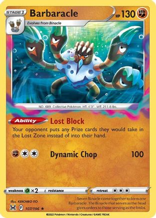 Barbaracle (107/196) - SLO  - Holo Rare - Reverse Holofoil